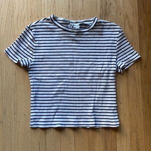 Divided H&M black and white stripe S shirt